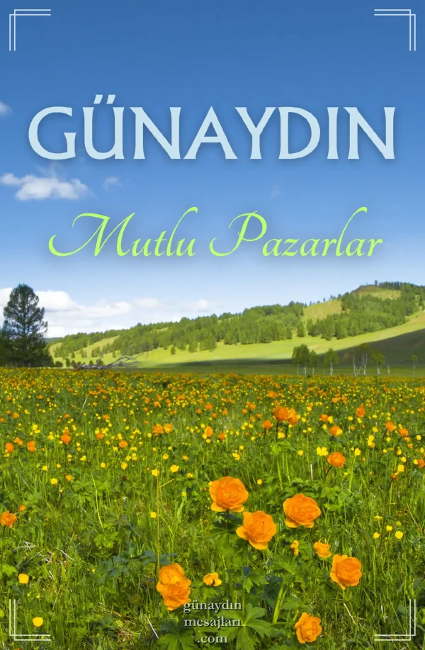 resimli günaydın mutlu pazarlar mesajı
