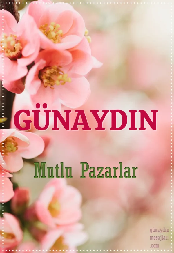 resimli günaydın mutlu pazarlar mesajı