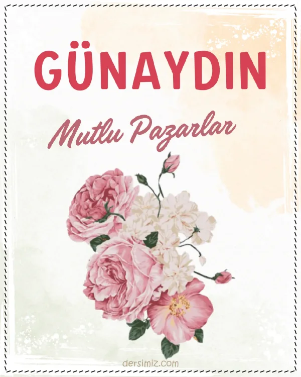 Pazar günü resimli günaydın mesajı