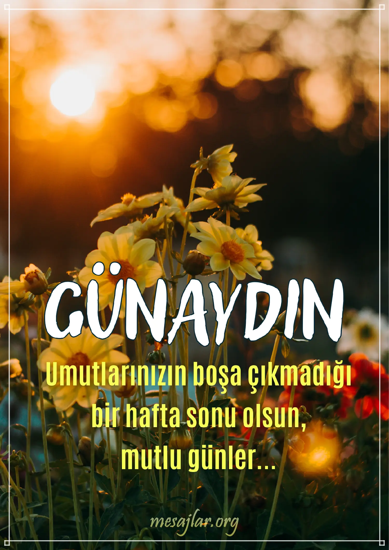 hafta sonu resimli günaydın iyi sabahlar mesajı