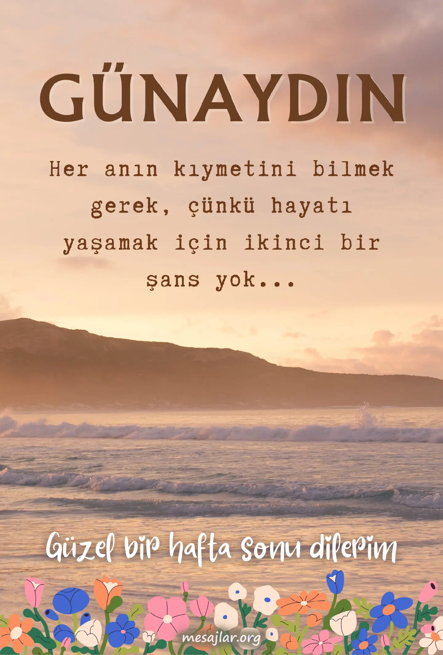hafta sonu resimli günaydın iyi sabahlar mesajı
