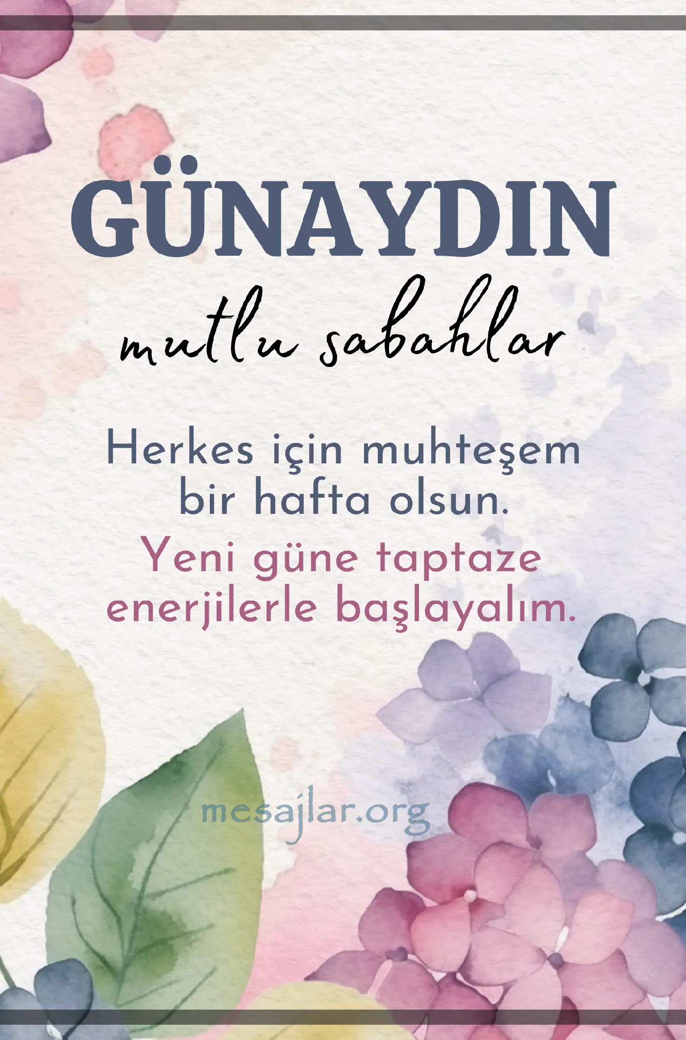 pazartesi günü için resimli günaydın iyi sabahlar mesajı