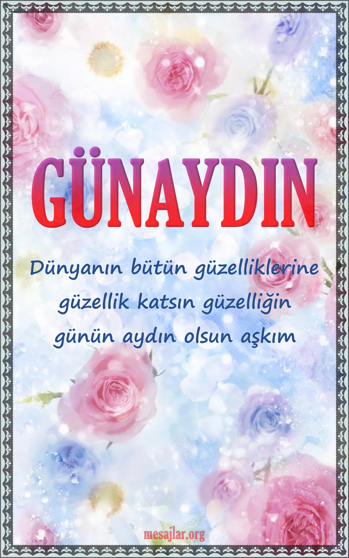 resimli günaydın aşkım iyi sabahlar mesajı