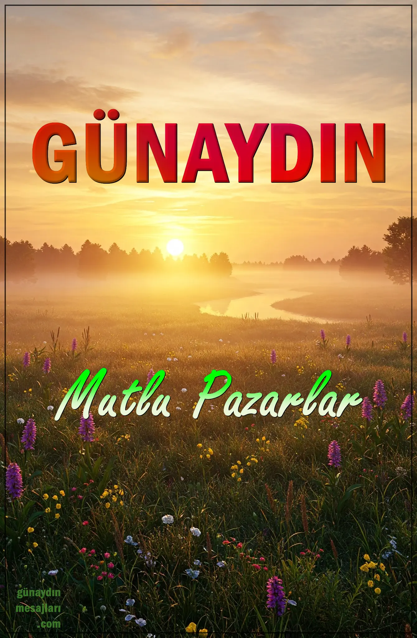 resimli günaydın mutlu pazarlar mesajı