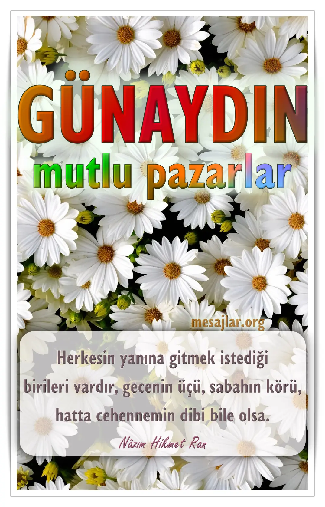 resimli pazar günü günaydın mesajı