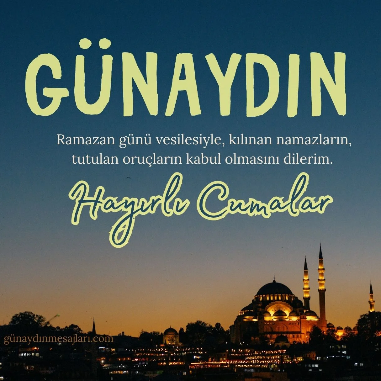resimli günaydın hayırlı cumalar mesajı